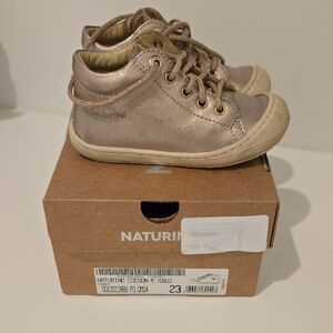 Naturino Kids Shimmering Gold Sneakers